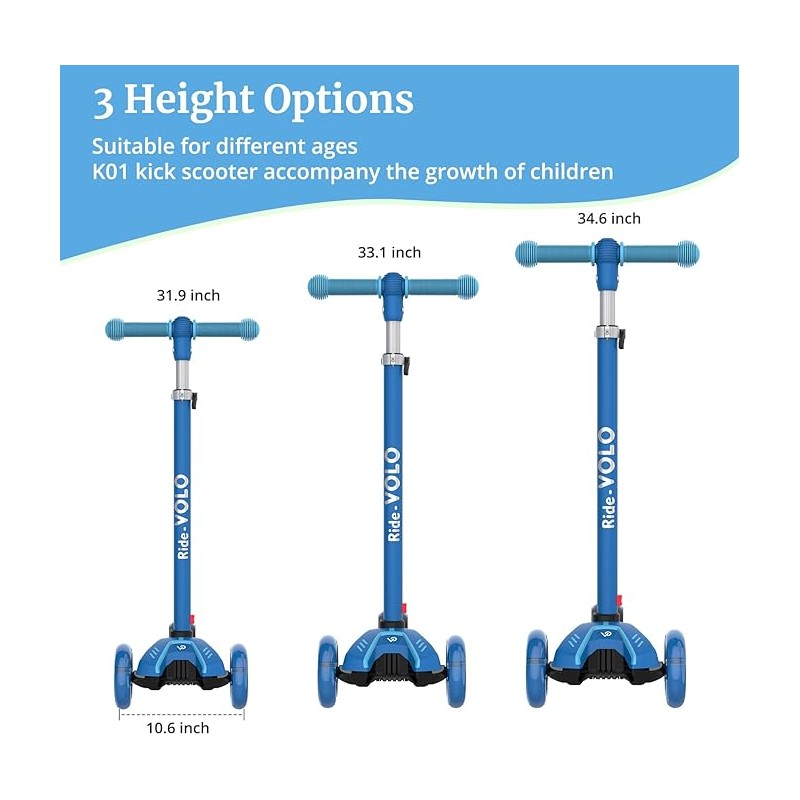 GOTRAX / RIDE VOLO – K01 3-WHEEL KICK SCOOTER -ENERGY GROUP CANADA