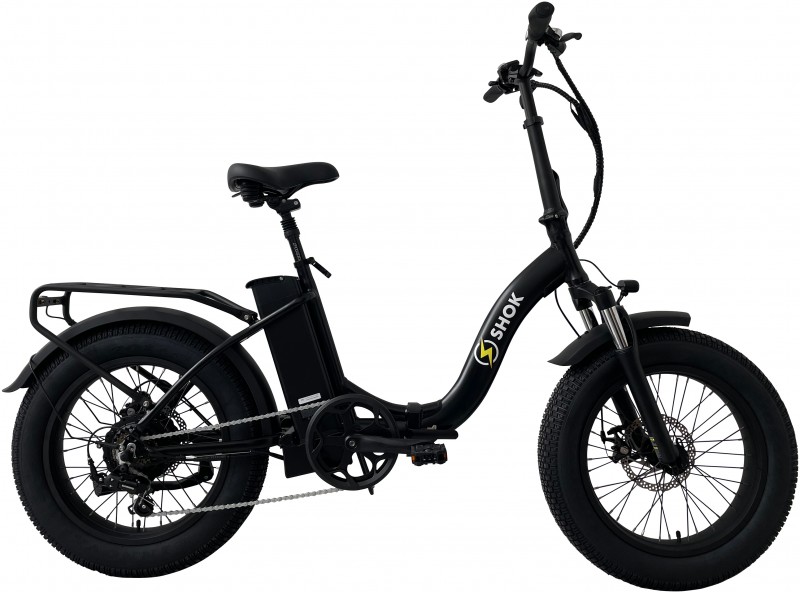 SHOK Pulsar - Folding Fat Tire Step Through Ebike 48V, 500W, 10.4Ah,