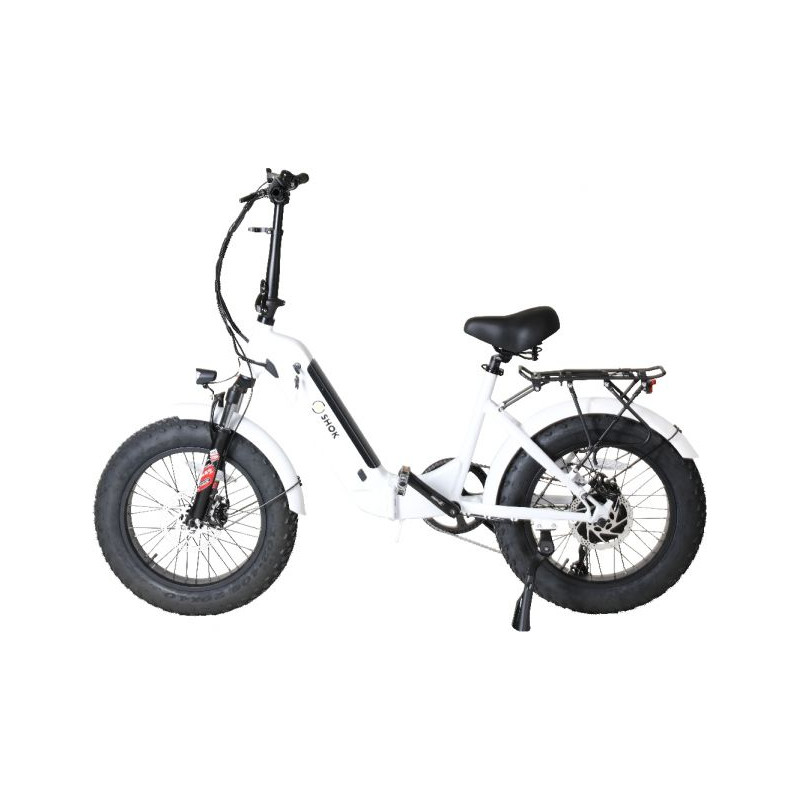 SHOK Pulsar 2.0 - Vélo électrique pliant fat tire, 48 ​​V, 500 W, 10,4 Ah