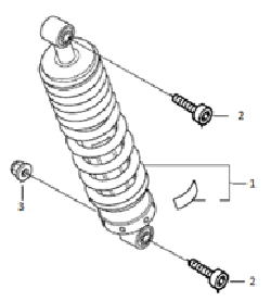 Schéma et pièces d'Amortisseur arrière pour SUPER SOCO TC- Groupe Énergie Canada