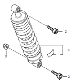 Diagram and parts of Rear shock for SUPER SOCO TC - Energy Group Canada