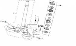Diagram and Steering column parts for SUPER SOCO TC - Energy Group Canada