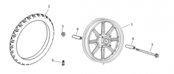 Diagram and Front wheel parts for SUPER SOCO TC - Energy Group Canada
