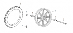 Schéma et pièces de Roue avant pour SUPER SOCO TSX - Groupe Énergie Canada