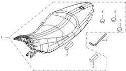 Diagram and parts of Seat for SUPER SOCO TSX - Energy Group Canada
