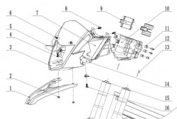 Schéma de la lumière avant pour TINBOT KOLLTER ES1 PRO - Groupe Énergie Canada