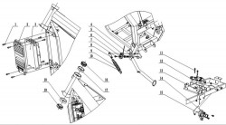 Diagram of front side parts for the TINBOT KOLLTER ES1 PRO-Energy Group Canada