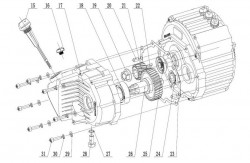 Diagram of transmission parts for TINBOT KOLLTER ES1 PRO - Energy Group Canada