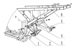Diagram of rear footrest for the TINBOT KOLLTER ES1 PRO - Energy Group Canada