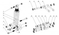 Schéma de la suspension arrière TINBOT KOLLTER ES1 PRO - Groupe Énergie Canada