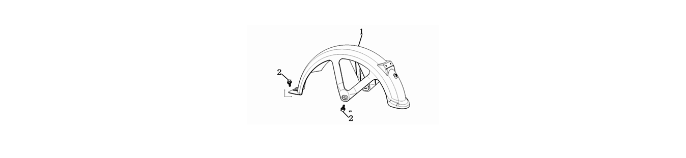 Diagram and parts of rear fender for vmoto cumini - ENERGY GROUP