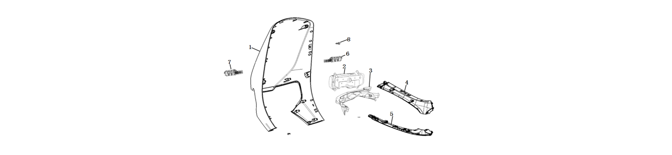 Diagram for the front body of scooter VMOTO CUMINI - ENERGY GROUP