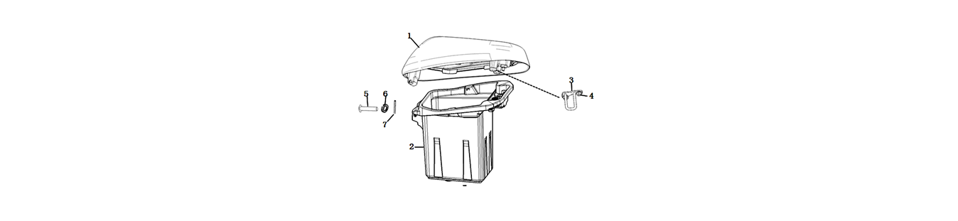 Diagram of seat for scooter CUMINI of VMOTO - ENERGY GROUP