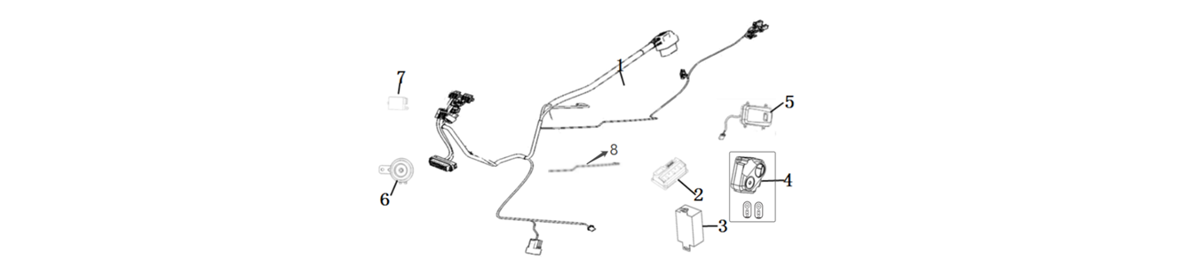 Diagram of electric system for scooter CUMINI of VMOTO - ENERGY GROUP