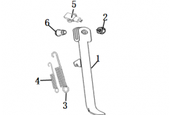 Schéma et pièces de béquille latéral pour SUPER SOCO CPX