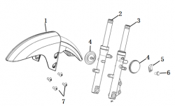 Diagram and parts of Front suspension for SUPER SOCO CPX - Energy Group Canada