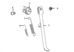 Diagram and parts of Kick stand SUPER SOCO STREET HUNTER - Energy Group Canada