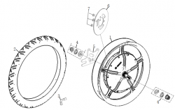 Schéma et pièces pour Roue moteur arrière de SUPER SOCO STREET HUNTER