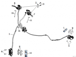 Schéma et pièces du Système de frein pour SUPER SOCO STREET HUNTER