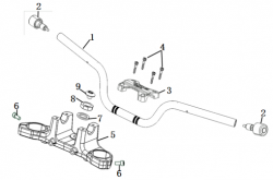 Diagram and parts of Steering system for SUPER SOCO STREET HUNTER