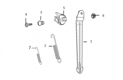 Diagram and parts of Kick stand for SUPER SOCO TC-MAX - Energy Group Canada