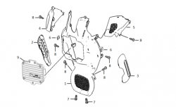 Schéma et pièces de Carénage avant pour SUPER SOCO TC-MAX- Groupe Énergie Canada