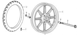 Diagram and parts of Rear wheel mags for SUPER SOCO TC-MAX-Energy Group Canada