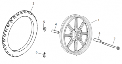 Diagram and parts of Front wheel mags SUPER SOCO TC-MAX - Energy Group Canada