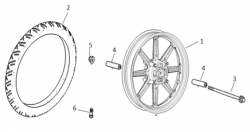 Schéma et pièces de Roue avant mags pour SUPER SOCO TC-MAX-Groupe Énergie Canada