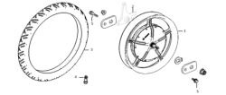 Rear wheel/engine